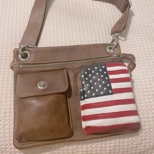 Brand new Genuine Leather Roots Crossbody Bag
